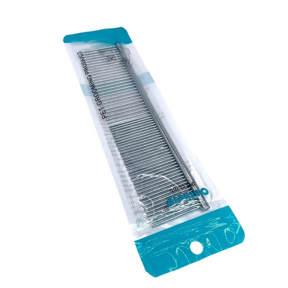 NEW Pet Grooming Comb – Stainless Steel Dog & Cat Comb‎ – Deshedding/ Detangling